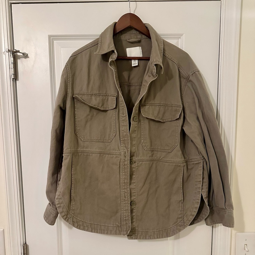 H&M Khaki Button-Up Jacket